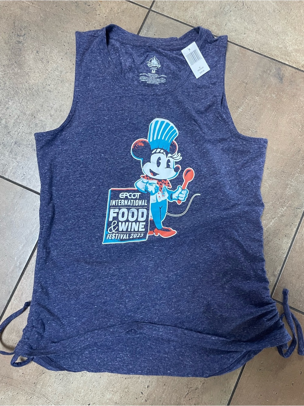 Disney Parks Epcot Food & Wine Festival 2023 Tank Top Sleeveless ruched NWT sz M